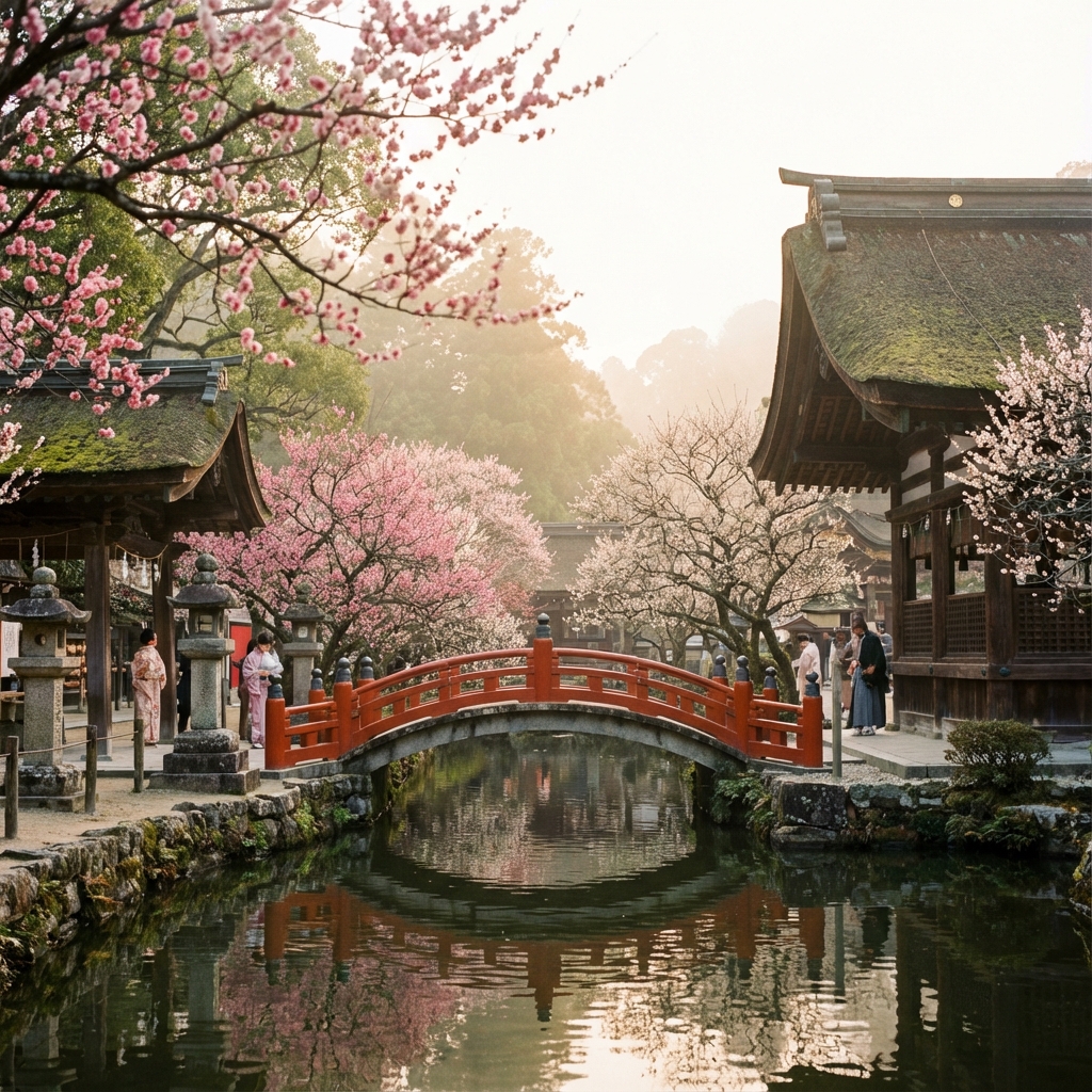 Dazaifu Tenmangu with plum blossoms