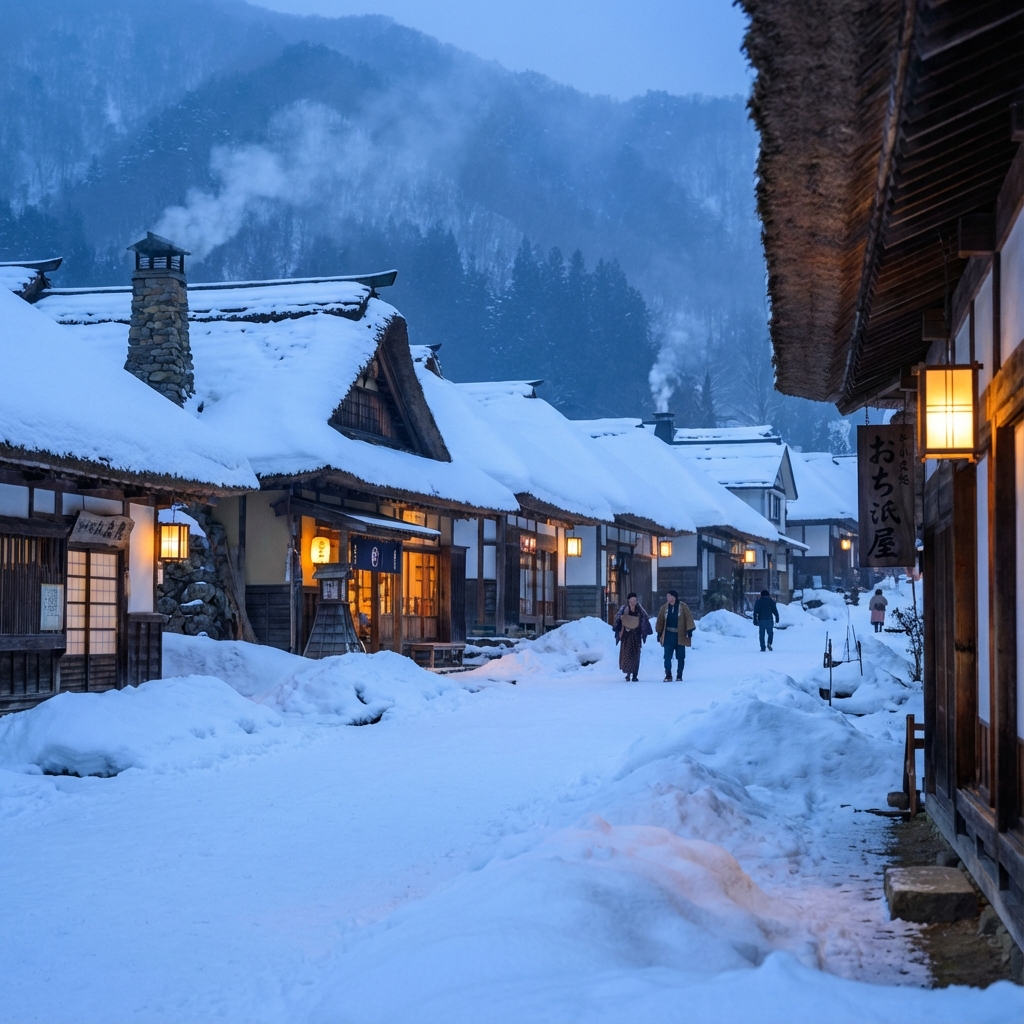 Ouchi-juku in Winter