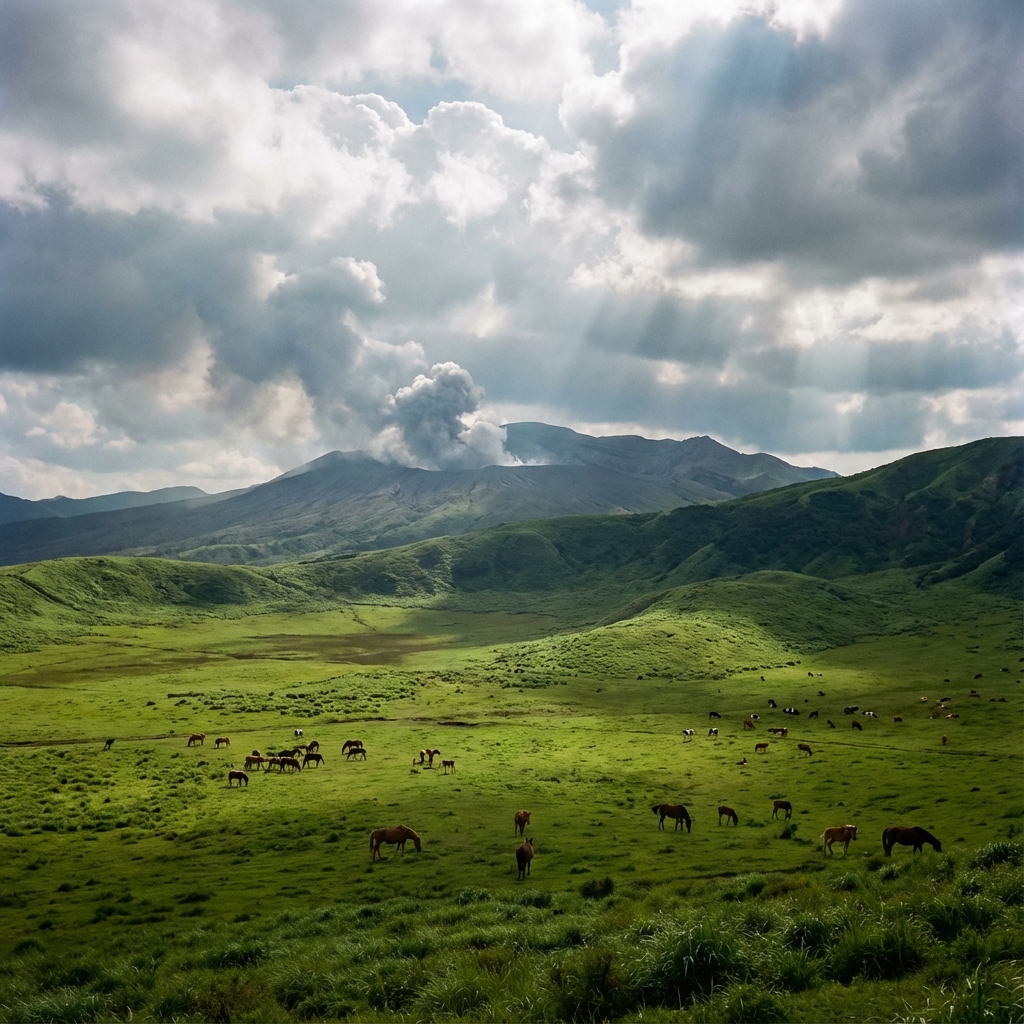 Vast Aso Kusasenri landscape