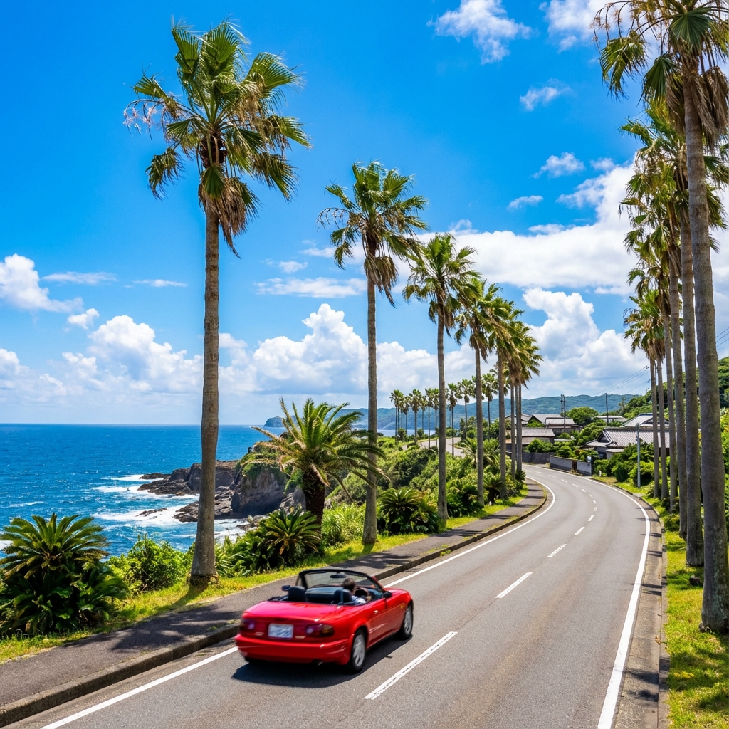 Tropical drive along Nichinan Coast