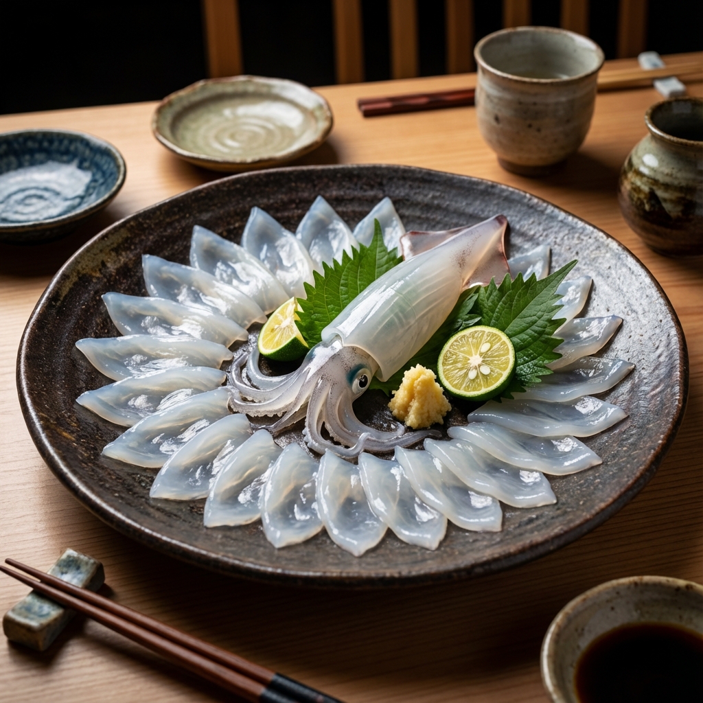 Fresh Yobuko Squid Sashimi