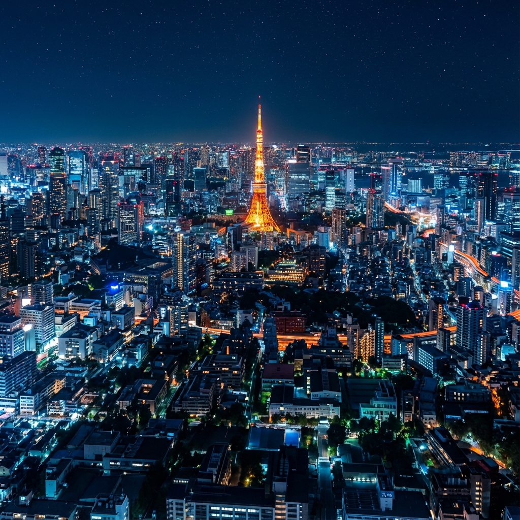 Tokyo Night Skyline
