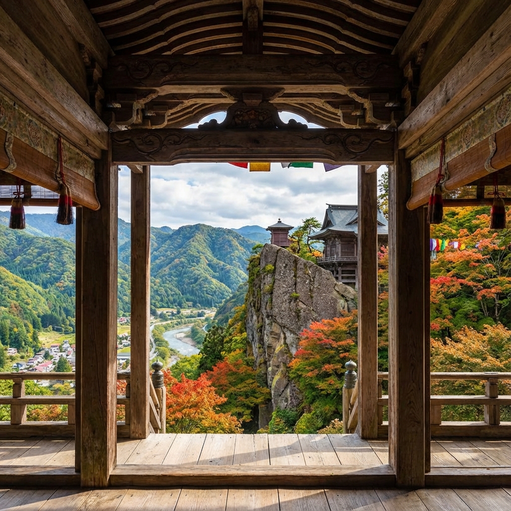 Yamadera Temple View